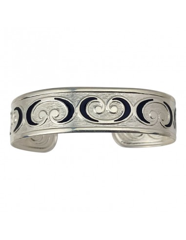 BRAZALETE PLATA VOLUTAS Y ESMALTE...