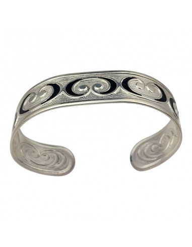 BRAZALETE PLATA VOLUTAS Y ESMALTE...