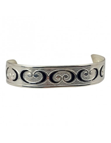 BRAZALETE PLATA VOLUTAS Y ESMALTE...