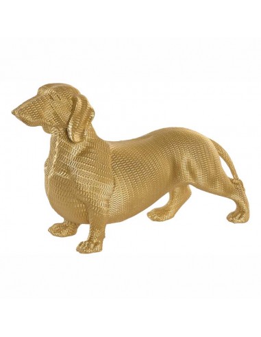FIGURA PERRO TECKEL DORADO 21x33