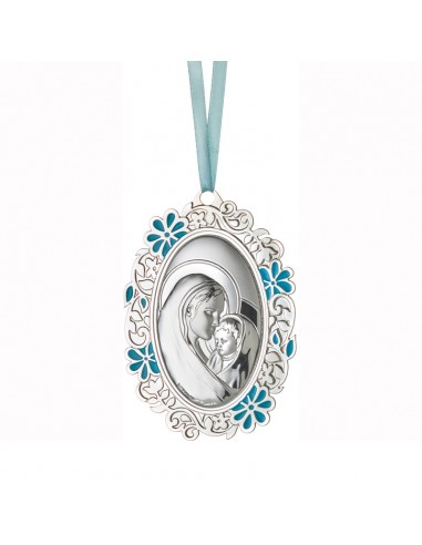 MEDALLA DE CUNA VIRGEN CON NIÑO 10x7