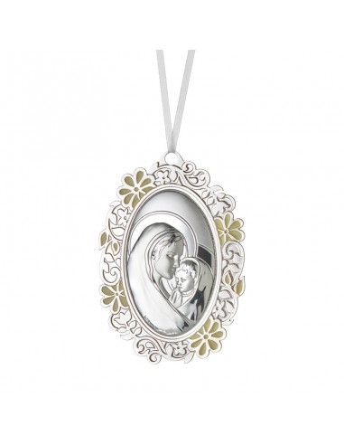 MEDALLA DE CUNA VIRGEN CON NIÑO 10x7