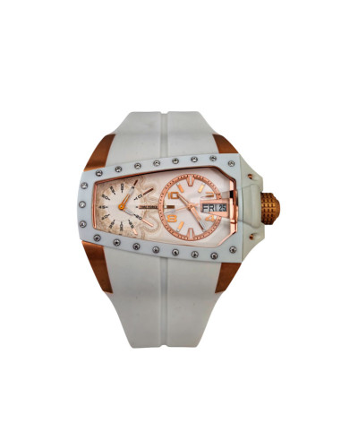 RELOJ TIME FORCE UNISEX BLANCO ORO ROSA