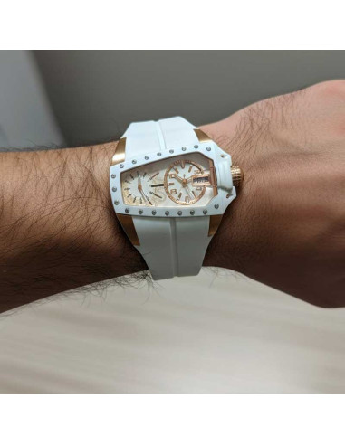 RELOJ TIME FORCE UNISEX BLANCO ORO ROSA