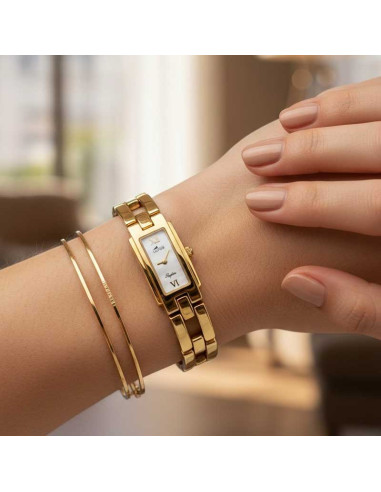 RELOJ LOTUS ORO 18K SEÑORA RECTANGULAR