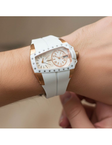 RELOJ TIME FORCE UNISEX BLANCO ORO ROSA