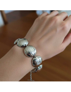 PULSERA PLATA MEDIAS BOLAS...