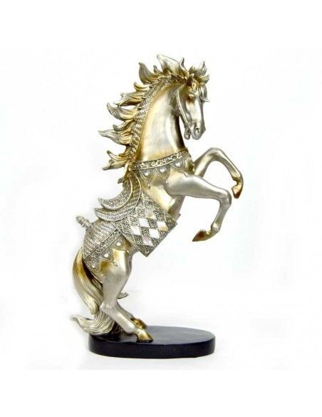 FIGURA DE CABALLO PLATA ENVEJECIDA