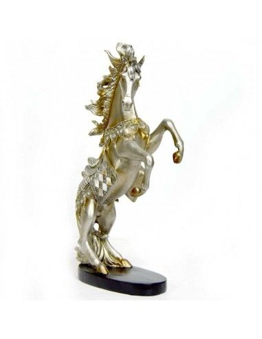 FIGURA DE CABALLO PLATA ENVEJECIDA