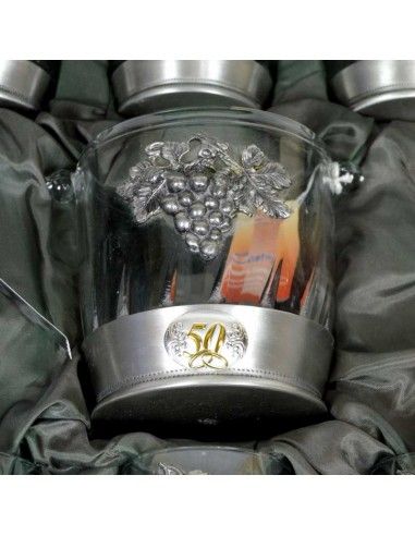 ESTUCHE DOS COPAS BORGOÑA Y DECANTADOR