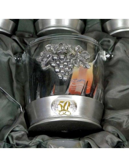 ESTUCHE DOS COPAS BORGOÑA Y DECANTADOR