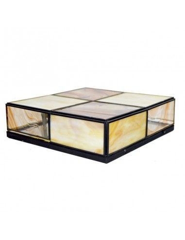 PLAFON DE TECHO RUSTICO OPAL OPALINA CREMA