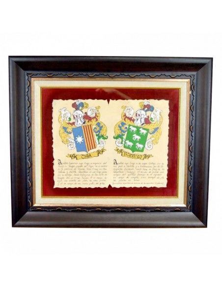 HERALDICO APELLIDOS EN PERGAMINO