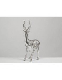 FIGURA ANTILOPE RESINA PLATEADO
