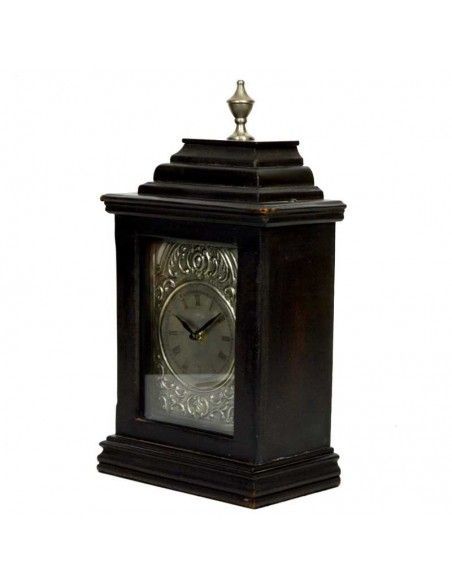 RELOJ DE SOBREMESA VINTAGE ESFERA PLATA