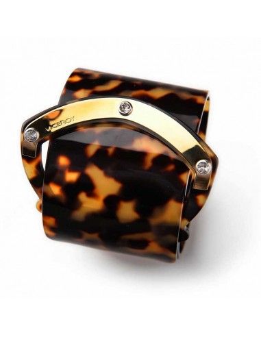 PULSERA RODOIDE CHAPADA EN ORO Y SWAROVSKI VICEROY