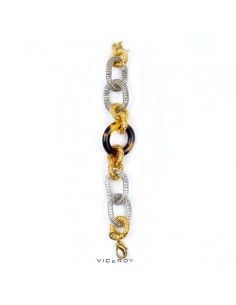 PULSERA VICEROY BAÑADO EN ORO ARO CAREY 2